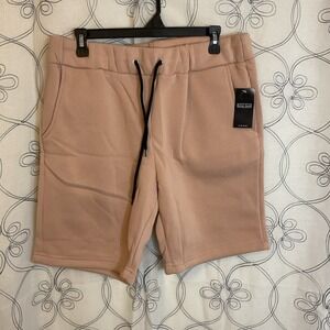 New Arthur Beale Men's Sweat Shorts Drawstring Size Large Beige